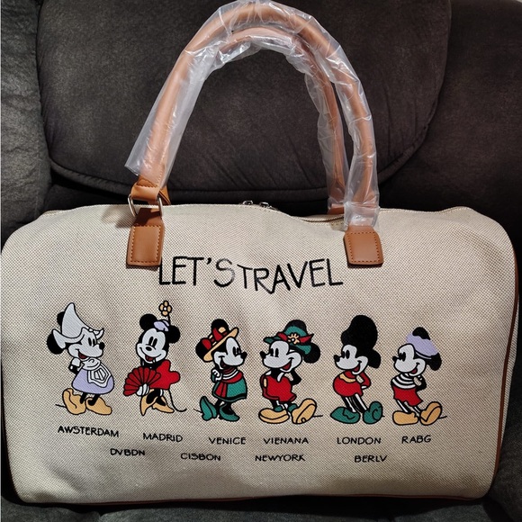 Accessories - Let’s Travel Canvas Weekender Bag in Beige